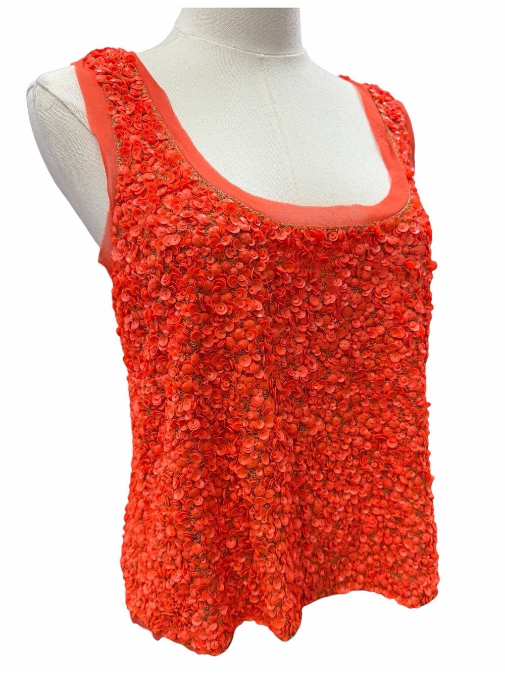 H13 Hunter Bell Mitzi Tank in Orange Sequins